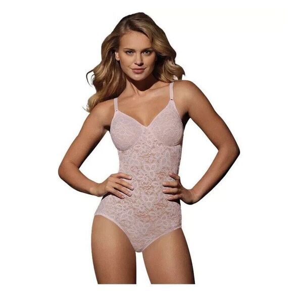 Maidenform NWT Lace Body Briefer Rose 36DD - Picture 1 of 3